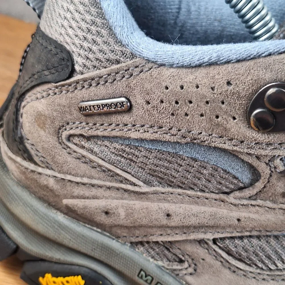 Merrell Moab 3 Mid WP Women's 8 Wide Waterproof Hiking Boots Granite Shoes